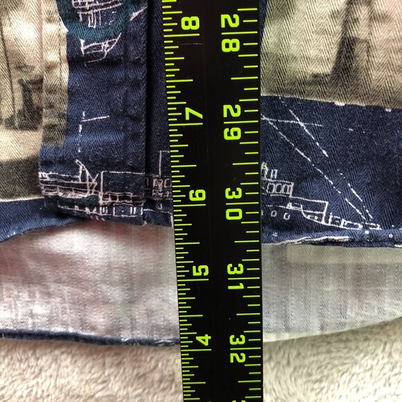 Starts & Stripes Mens Shirt Size XL Long Sleeve Button-Up Nautical Print Retro - Picture 4 of 16